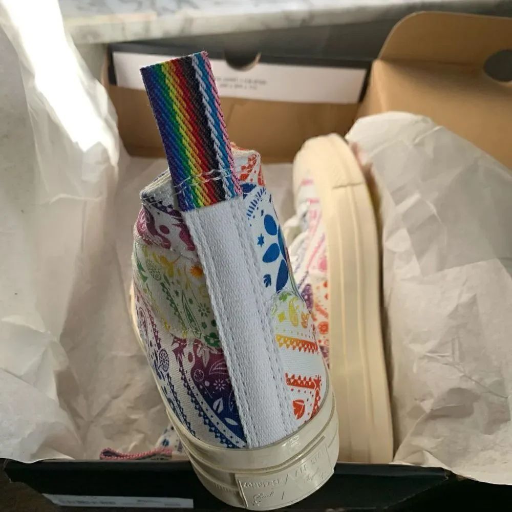 Converse | Chuck 70 Rainbow Patchwork High Tops - Picture 9 of 11